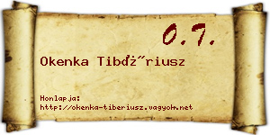 Okenka Tibériusz névjegykártya